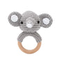 Baby Crochet Rattle Wooden Teether Toy BPA Free