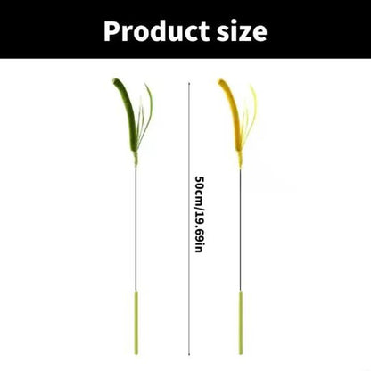 Interactive Feather Teaser Wand for Cats — Flexible Wire Durable Feather Toy