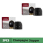 Vacuum Wine Bottle Stopper Pump — 1 or 2-Pack Push-Style Vacuum Seal with Date Marker, Reusable Wine Preserver (Black)