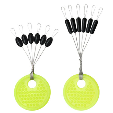 60pc (10-Group) Rubber Space Bean Stoppers for Fishing Floats – Carp Bait Line Stops (S/M/L)