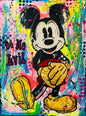 Mickey Mouse Minnie Street Graffiti Canvas Painting Prints Poster Creative Modern Wall Art Pictures Living Room Home Decor