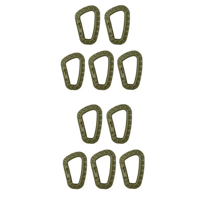 Tactical Carabiner D-Ring Clips for Backpack & Keychain - 1-10 Pack