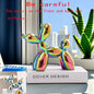 ceramics Balloon Dog Sculpture Home Decor room Decoration Accessories Office Nordic Animal Decorative Sculptures and Figurines
