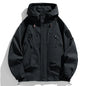 Men’s Waterproof Windbreaker Hooded Jacket – Lightweight Zipper Softshell Bomber for Hiking, Camping & Everyday Wear