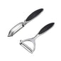 Stainless Steel Vegetable Peeler Set – Multifunctional Y & I Potato, Carrot & Fruit Peeler with Ergonomic Handle