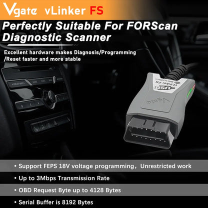 ELM327 OBD2 Diagnostic Interface for Ford & Mazda FORScan HS/MS-CAN OBD-II Car Scanner