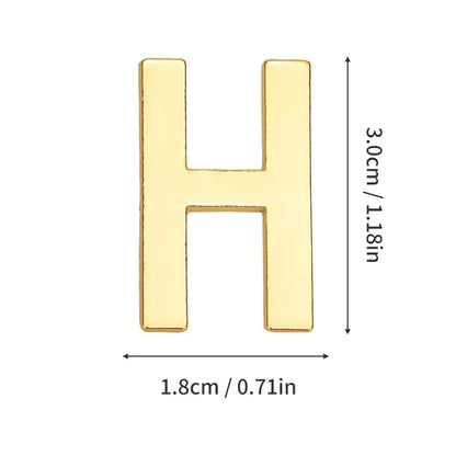 1Pcs Metal Self Adhesive House Number English Alphabet Letters for Apartment Room Door Plate Table Mailbox Number Stickers 3*2cm