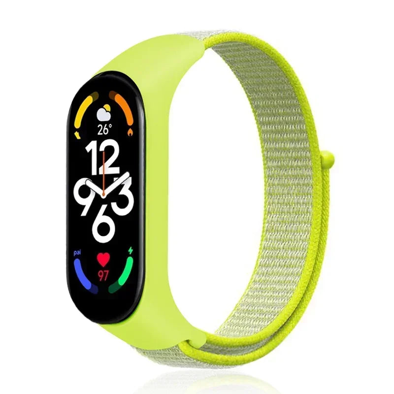 Nylon Loop Replacement Strap for Smart Fitness Tracker – Soft Adjustable Breathable Woven Wristband