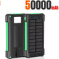 500000mAh Solar Power Bank Fast Charging Portable External Battery for iOS and Android Phones