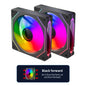 Infinite Mirror ARGB 120mm (4.72 in) PWM PC Case Fan — 5V 3-Pin ARGB & 12V 4-Pin PWM, 800–2000 RPM, Hydro Bearing