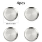4pcs stainless steel silver plates, Korean style grilled meat plates, household circular trays, bone plates, cake plates