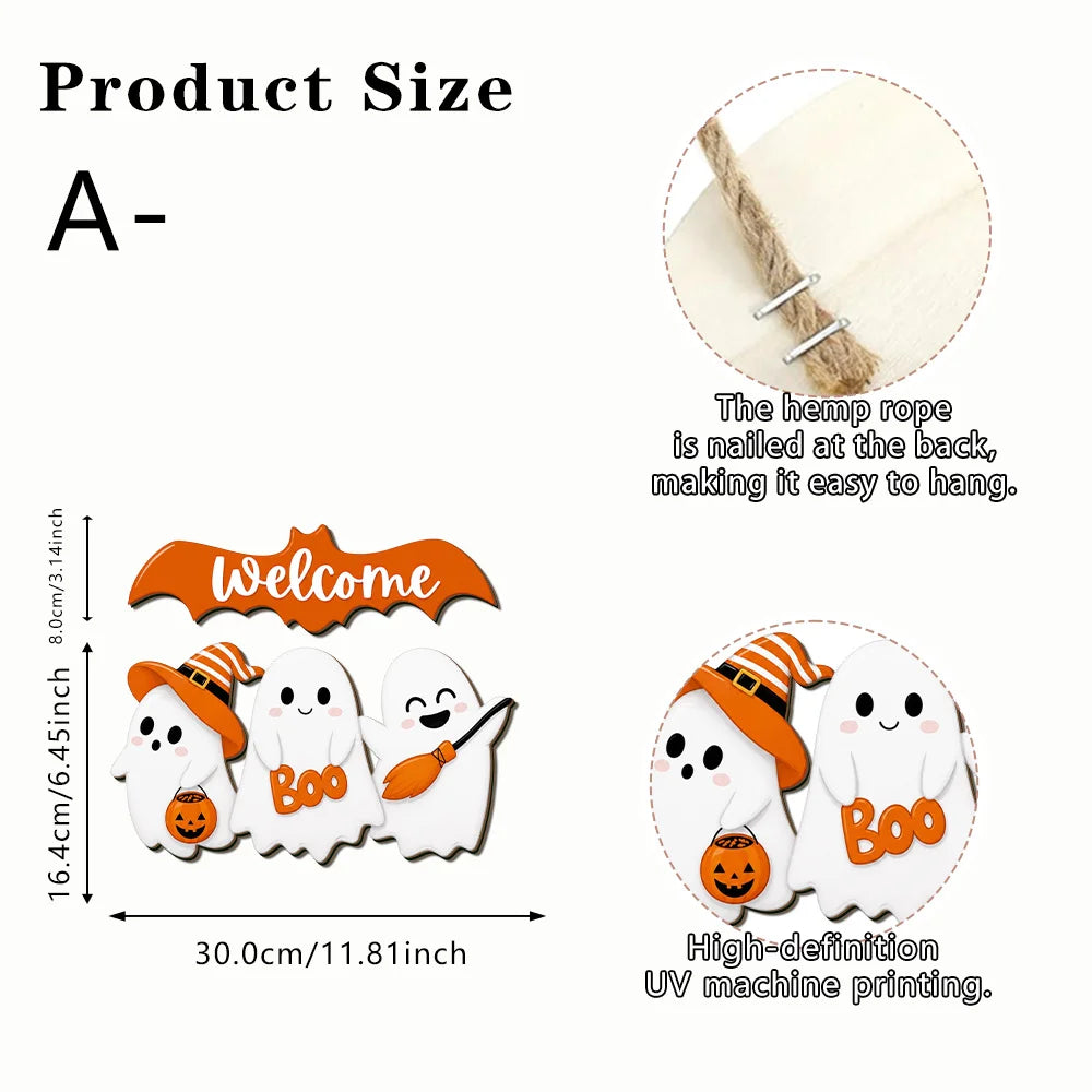 White Ghost Halloween Decoration - 5 Coded Design Options