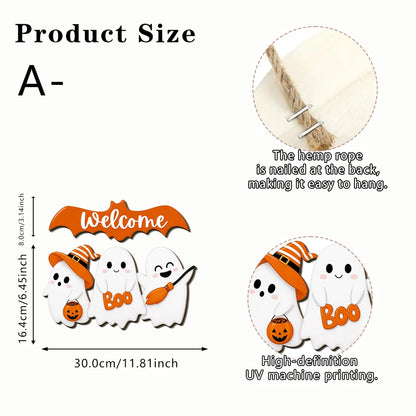 White Ghost Halloween Decoration - 5 Coded Design Options