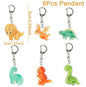 5pcs Jungle Animal Keychains Safari Animal Keychains Lion Giraffe Elephant Key Chains Animal Theme Decor for Baby Shower Party