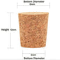 Wooden Conical Cork Stoppers - 5/10/20/50 Pack for Wine Bottles, Crafts & DIY