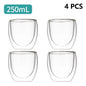Double Wall Borosilicate Glass Mug - Heat-Resistant Insulated Tumbler for Coffee, Tea, Whiskey, Beer & Cocktails - Gift