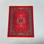 Woven Persian Flower Mouse Pad 9.1 x 7.1 in (23 x 18 cm) Non-Slip Rubber Desk Mat with Fringe — Retro Style