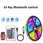 USB 5V RGB LED Strip 5050 SMD Smart Bluetooth & Wi‑Fi LED Tape, Alexa/Google Compatible — 1m to 30m USB RGB Backlight