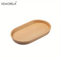 KEMORELA 1PCS Tableware Solid Wood Round Dessert Plate Japanese-style Wooden Tray Snack Plate Dried Fruit Plate Wooden Plate