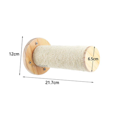 Wall-Mounted Cat Climbing Shelves with Steps, Scratching Post and Hideaway Bed