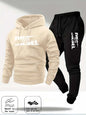 Men's Hooded Tracksuit Two-Piece Set – Casual Hoodie & Pants for Autumn/Winter