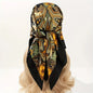 Satin Square Scarf – Elegant 2025 Print Hijab, Shawl & Hair Wrap