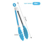Heat-Resistant Nylon & 430 Stainless Steel Food Clip 7-Inch (18 cm) 1-Pack BBQ Bread Tongs