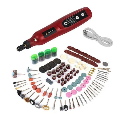 USB Rechargeable Wireless Engraving Pen - Mini Cordless Rotary Drill with Grinding Accessories