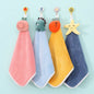 4-Pack Cartoon Kids Hanging Hand Towels - Soft Absorbent 11 x 11 in (28 x 28 cm) Washcloths for Baby, Kitchen & Bathroom