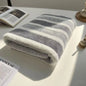 1-Pack Thick Striped Bath Towel – Quick-Dry, Highly Absorbent, Non-Shedding Polyester for Beach & Home