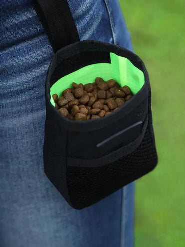 Dog Treat Pouch Waist Bag Hands-Free Training Snack Bag with Mesh Pocket