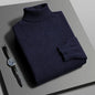 Men's Slim Fit Knit Turtleneck Sweater – Anti-Pilling Long Sleeve Pullover for Autumn & Winter