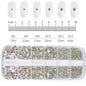 100/50cm Luxury Crystal Chain Nail Charms - 1.5/2mm Clear & AB Diamond Nail Art Decoration