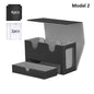 3-in-1 Deck Box Card Storage - Fits 200+ Single-Sleeved Cards, 4 Dividers & 2 Toploaders for MTG TCG CCG