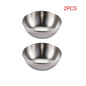 Stainless Steel Sauce & Appetizer Dishes Set — Gold or Silver Condiment Plates 8 x 8 x 3 cm (3.15 x 3.15 x 1.18 in)