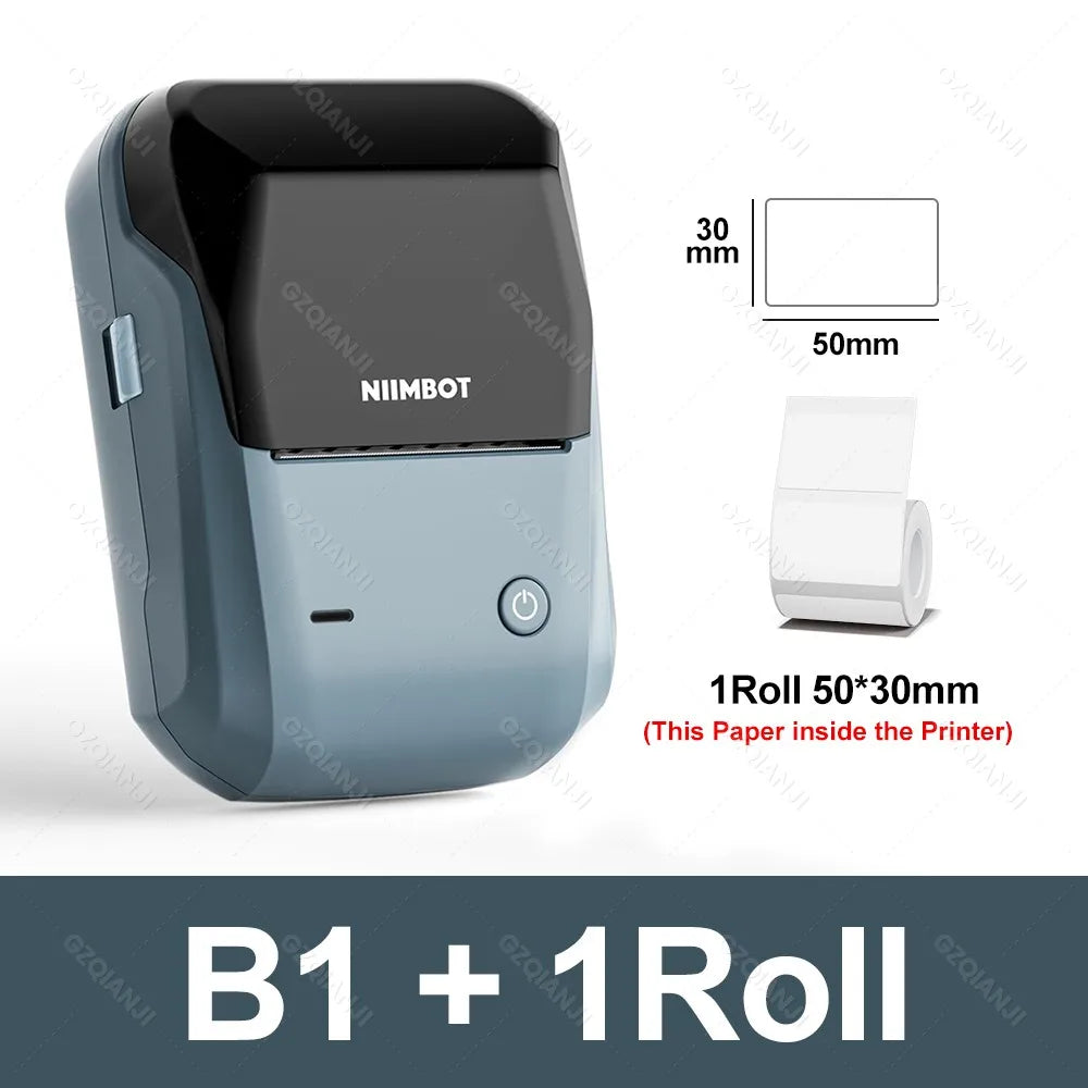 Mini Thermal Label Printer Portable Bluetooth Self-Adhesive Label Maker 2-Inch (58mm) for Round Stickers & Label Rolls