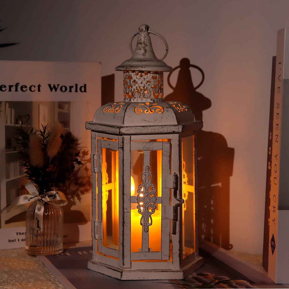 Metal Candle Lantern – Nordic Style Indoor & Outdoor Candle Holder