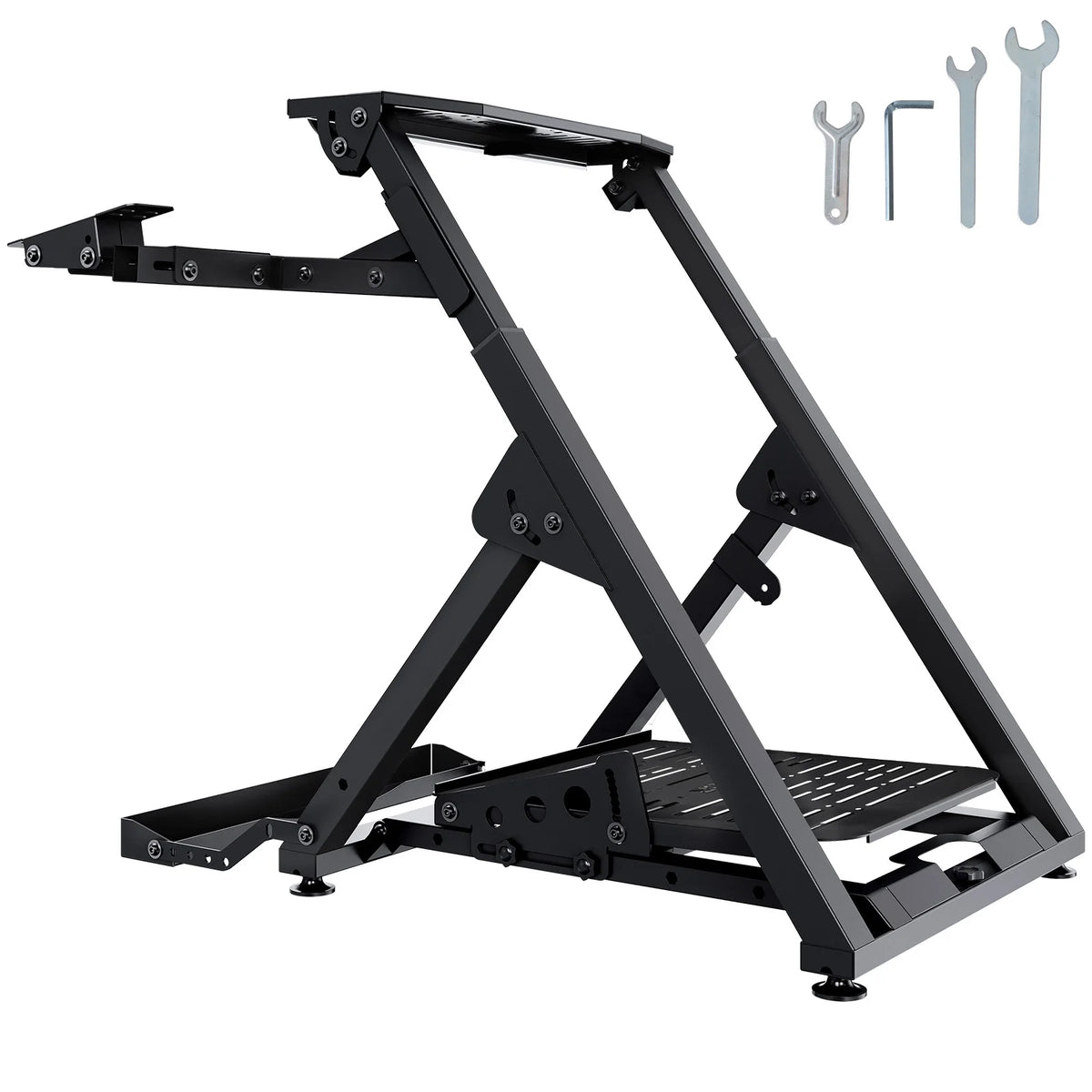 SucceBuy Foldable Racing Wheel Stand with Adjustable Pedals