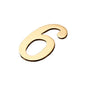 Golden Metal Door Number with Backing Adhesive 7*4cm House Number Apartment Door Number for Outdoor Hotel Home Mailbox Label