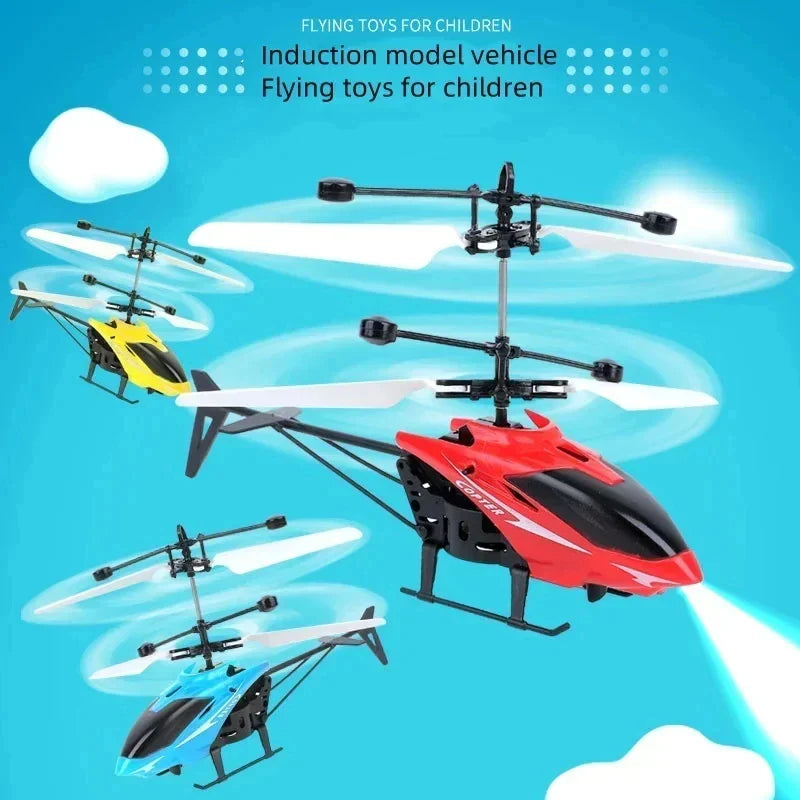 Rechargeable Mini RC Drone Remote Safe Fall-resistant RC Helicopters Drone ChildrenToys(No remote control battery)