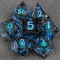 Handmade Resin 7-Piece D20 Polyhedral Dice Set for Dungeons & Dragons & Tabletop RPGs