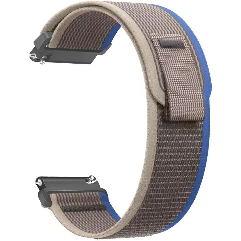 Universal Nylon Sport Loop Watch Band – 20mm & 22mm Replacement for 40mm/44mm Smartwatches (Classic & Active Styles)