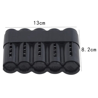 Stackable Euro Coin Organizer & Dispenser - Plastic Multi-Denomination Coin Storage Box, Black/Transparent