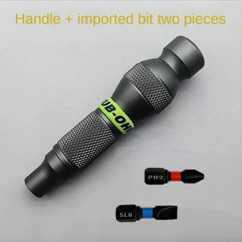 Metal screwdriver multi-purpose wrench 6.35 batch head aluminum alloy household cross handle precision portable wrench