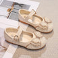 Girls Princess Glitter Ballet Flats, Rhinestone Party & Wedding Shoes — PU Leather, Non-Slip Rubber Sole