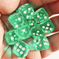10-Pack 14mm (0.55 in) Transparent Acrylic Dice Rounded Corner Multi-Color Game Dice