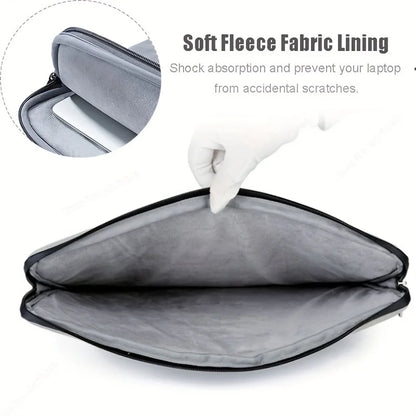 PU Leather Laptop Sleeve 11–15 Inch — Slim Protective Case