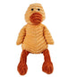 Dog Chew Toy Corduroy Plush Squeaky Molar Tooth Cleaner Training Toy for Large Dogs Monkey and Pig Designs