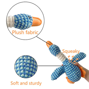 Plush Duck Squeak Dog Toy – Dental Chew for Puppies & Dogs (Small, Medium, Large)
