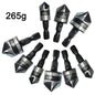 3-Piece 90° Five-Blade Countersink Bit Set - Hex Shank 12/16/19mm (1/4 in / 6.35mm) for Wood